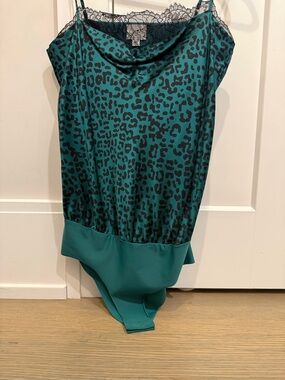 Cami NYC Romy Leopard Lace-Trim Bodysuit - Size M
